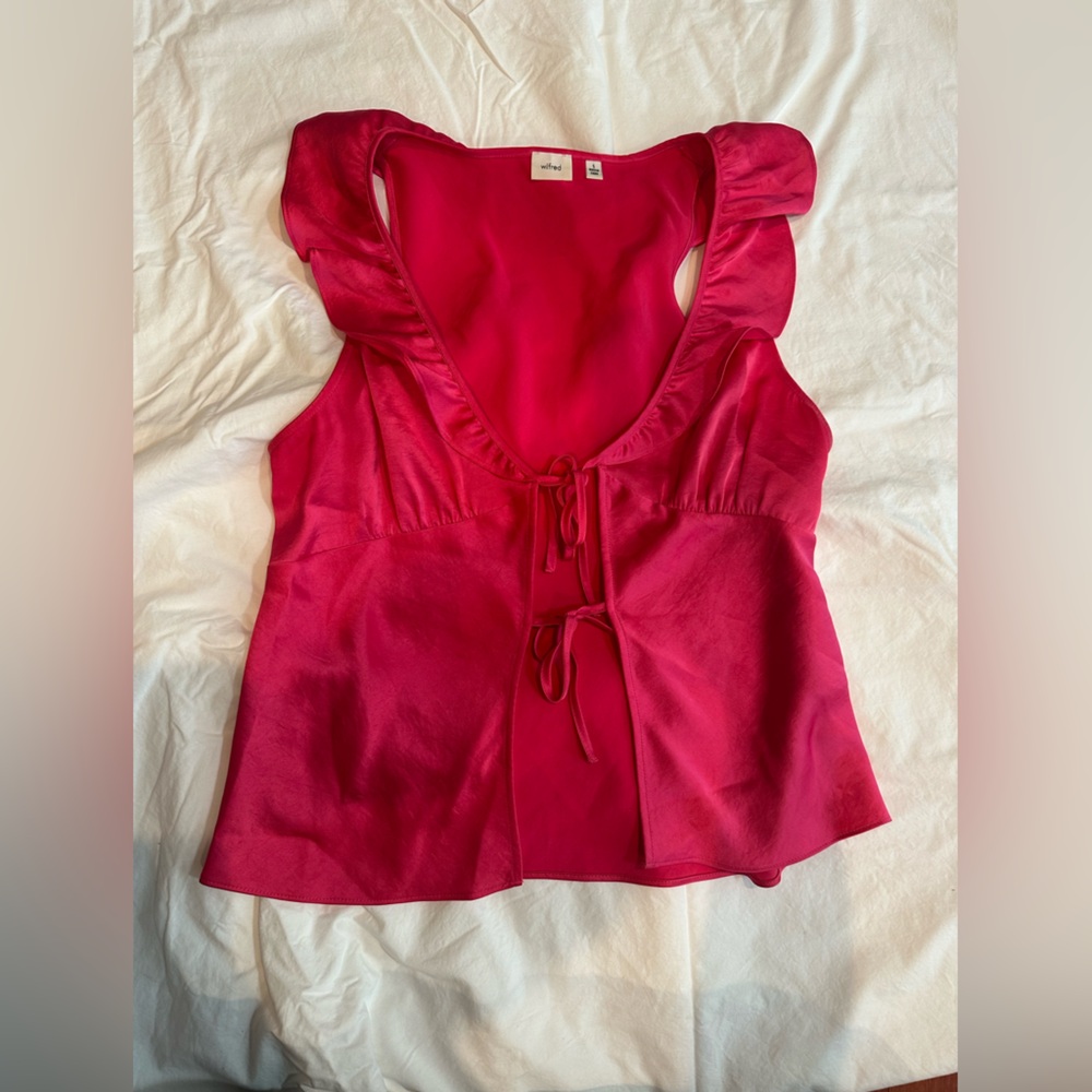 Aritzia Wilfred Hot Pink Tank Top